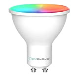 Homcloud Faretto LED wifi Smart GU10 Wi-Fi Intelligente dimmerabile, Multicolore + Bianco caldo, 5.5W ad incasso per Lampade e Applique, ...