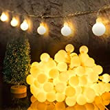 HOTLIKE Luci Catene Luminosa, Luci LED Batteria, 5m 50 LED 2 Modi Fairy Light Ghirlanda Luminosa Decorative Interni e Esterni ...