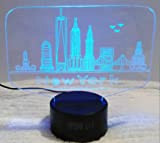 HPBN8 Ltd Illusione Ottica 3D New York Luce Della Notte LED Lampada 7 Cambiamento di Colore Lampada da Tavolo USB ...