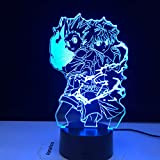 Hunter X Anime Led Luce Notturna Killua Zoldyck Figura Luce Notturna Cambiare Colore USB Tavolo 3D Lampada da Tavolo per ...