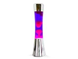 I-TOTAL - Lava Lamp Magma/Lava Lamp | Silver Base, Rounded (Viola / Rosa)