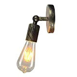 iDEGU Lampada da parete vintage industriale E27 lampada a muro in metallo con portalampada orientabile di 180° Luce per interni ...