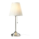 Ikea - Lampada da tavolo ÅRSTID, in nickel, colore: Bianco