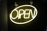 iKefe Insegna aperta con timer a distanza, 16 x 20 cm, con porta aperta e chiusa, LED al neon per ...