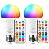iLC Lampadine Colorate Led RGBW Cambiare colore Lampadina E27 Edison RGB LED Lampadine Led a Colori Dimmerabile Telecomando Incluso