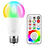iLC LED Lampadine Colorate Edison Cambiare colore Lampadina RGB+Bianca Dimmerabile - 120 Scelte di Colore - 10 Watt E27 RGBW ...