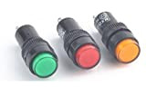 INDICATORE LUMINOSO DA PANNELLO 220V 12mm spia segnalatore luce ROSSO VERDE GIALLO (verde)
