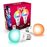 innr E27 Color Lampadina LED, funziona con Philips Hue, Alexa, Google (Hub Richiesto) Dimmerabile, RGBW, 2-Pack, RB 286 C-2