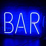 Insegna al neon blu Bar Insegne al neon a parete Grande luce al neon USB Luce al neon notturna per ...