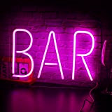 Insegna al neon rosa Bar Insegne al neon a parete Big Neon Letter Light USB Night Luce al neon per ...