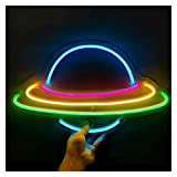 Insegna al neon Segni di luci al neon pianeta colorato for decorazioni da parete ad alta luminosità energica salvalcatela for ...