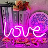 Insegne al Neon Love Enseigne au Néon Amour,Love Enseigne au Néon Alimenté par Batterie ou USB Amour Néon Chambre Bar ...