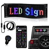 Insegne Luminose Bar con RGB LED Matrix Flessibile, Pannello Luminoso LED Lettere Sostegno Testo/Digitale/Emoji Display, Insegna Luminosa LED Personalizzata Connessione ...