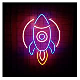 Insegne luminose Segni di razzo a luci al neon a LED PORTATO Pannello acrilico colorato notturno decorazione murale luminosa adatta ...