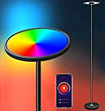Intelligente Lampada da Terra LED, Bomcosy RGBW Piantana da Terra Dimmerabile, Lampada da Paviment Tocco/Vocale Lavorare con Smartphone, Alexa, Google ...