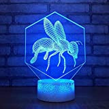 Interessante formica 3D luce visiva acrilica base crepa luce notturna multicolore LED luce multicolore decorazione creativa piccola lampada da tavolo