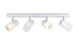 Interfan Ciabatta multipresa a 4 faretti LED, Bianco
