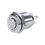 Interruttore a pulsante-12mm Cerchio LED Interruttore a pulsante momentaneo in metallo impermeabile ad alto flusso 4 Pin 1NO(Anello luminoso a ...