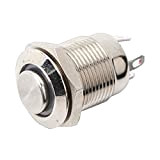 Interruttore a Pulsante LED, Interruttore a Pulsante Momentaneo in Metallo Impermeabile a LED Circolare da 12 Mm High Flush 4 ...
