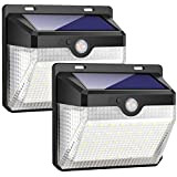 iPosible Luce Solare Esterno, [2 Pezzi] 60 LED Lampada Solare con Sensore di Movimento Impermeabile Luci Solari da Parete Wireless ...