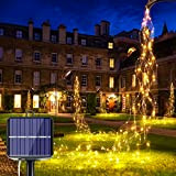 iShabao Luci solari di Natale all'aperto 10 fili 200 LED Hanging Vite Albero Luci Cascata Ramo Fata Luci Impermeabile Twinkle ...