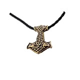 ITVIP Vichinghi nordici Pirata amuleto Capra Martello di Thor Collana Pendente Collana da Uomo scandinava (Oro 2)
