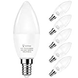 JandCase 7 W E14 LED, lampadina a candela LED E14 SES, 60 W, lampadine alogene equivalenti, bianco freddo 6000 K, ...