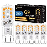 JandCase G9 LED Lampadine, 3W Lampadina G9, Equivalente 30W Lampadina Alogena, Lampadina G9 LED Luce Calda 3000K, 300LM, AC 220-240V,Non ...