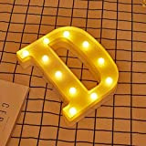 JANDEI - Lettere LED, Numeri Luminosi, Figura a Cuore, 22cm, con Luce Calda per Decorazione e Atmosfera, Luci Notturne Scrivania, ...