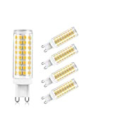 JANDEI - Pack di 5 lampadine LED G9, 6W, bianco naturale 4200K, 400 lumen, angolo di 360 gradi, non dimmerabile.