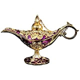 Jayehoze Lampada Aladin – classica lampada araba | Luce desiderata in metallo intagliato per la casa, delicato supporto per bastoncini ...