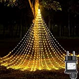 Joycome Fascio di Luce 2m 408 LED Luci a Cascata, 8 modalità di Illuminazione Catena Luminosa, Impermeabili Luci Decorative Stringa ...