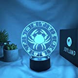 JoyLamp Cancer – 16 colori + telecomando – Collezione Astrologia – Lampada segno Zodiac