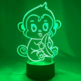 JoyLamp Scimmia – Lampada Led Nightlight Unicorno – 16 colori + telecomando – Decorazione della camera – Lampade