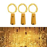 Jsdoin (3 pezzi) Luci per Bottiglia,2M 20LED Tappi LED a Batteria per Bottiglie,Filo Rame Led Decorative Stringa Luci da Interni ...