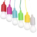 JZK 6 lampadine a LED con cavo di traino, alimentate a batteria, lampada a sospensione portatile per campeggio, feste in ...