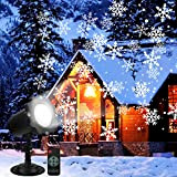 K-Bright Christmas Floodlight - Snow Storm Proiettore Luci natalizie, luci di proiezione dinamica di fiocchi di neve per interni ed ...