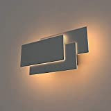 K-Bright Lampada da parete a LED per interni, 24W, IP20, 220 V, Luce decorativa bianca calda, Grigio scuro