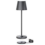 K-Bright lampada da tavolo ricaricabile | 240LM | 3000K luce bianca calda Lampada da scrivania senza fili | interni/esterni Lampada ...