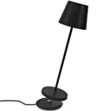 K-Bright Lampada LED Dimmerabile da tavolo in alluminio, H38cm，Ricaricabile Colore luce calda Per interni/esterni Lampada da tavolo con base di ...