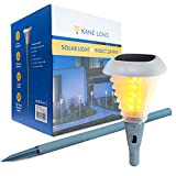 Kane + Lono Torcia Solare Antizanzare - Lampada Solare da Esterno con Effetto Fiamma a LED | Luci da Giardino ...
