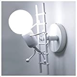 KAWELL Humanoid Creativo Lampada da Parete Interno Applique da Parete Moderna Lampada a Muro Applique Candelabro Max 60W E27 per ...