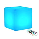 KEEDA Impermeabilizza Lampada Cubo LED senza Fili con Telecomando, LED Mood Lights Luce notturna a cambiamento di colore con 16 ...