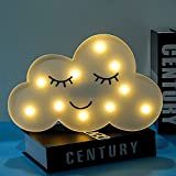 Kidsjoy Luci Notturne a Forma Nuvola, Luce Decorativa a Forma di Nuvola a LED, 10 Lampadine Luci Notturne con Telecomando ...