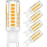 Kindeep lampadina LED G9, 60 W Lampadina alogena da – 75 Watt, 8 W 650LUMENS bianco lampadine a LED, non dimmerabile, 5-pack