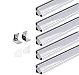 KingLed - Led Profilo in Alluminio per Strip Led - 5 pz da 1 Metro - Profilo LED per Strisce ...