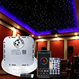 Kit in fibra ottica per cielo stellato, 32 W, LED RGBW, effetto lampeggio, da soffitto con telecomando RF con 28 tasti, ...