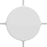Kit rosone cilindrico in metallo a 4 fori laterali (scatola di derivazione) - Bianco opaco