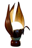 Kokos WAIMEA - Lampada da tavolo con paralume in noce di cocco, 50 cm, adatta per soggiorno, corridoio, camera da ...