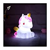 KOKSI Lampada giocattolo luce notturna unicorno per bambini, bambini, camera da letto, funzionamento a batteria